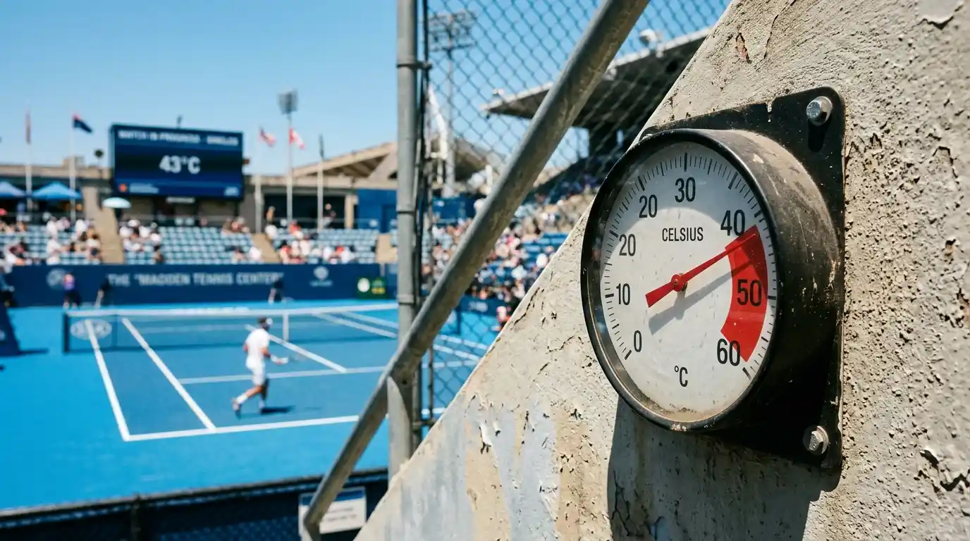 Primer plano de la superficie azul Plexicushion de una pista de tenis dura